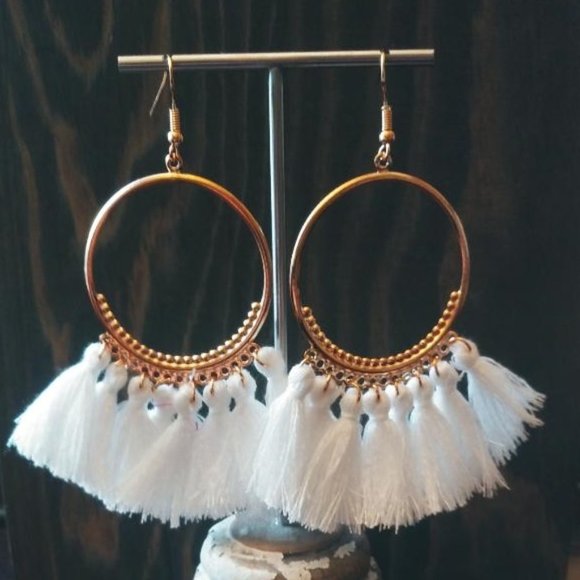 Jewelry | Boho Tassel Hoop Earrings | Poshmark